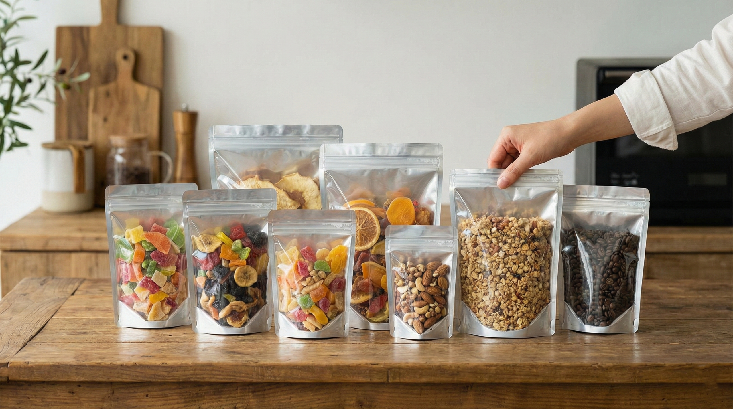 セリア アルミチャック袋（食品用・マチ付き）