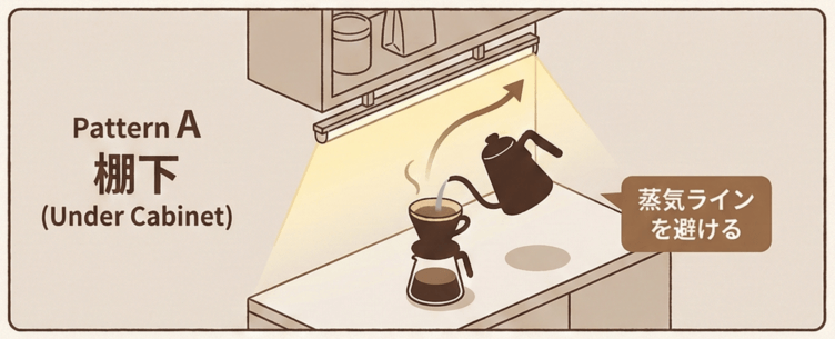 配置テンプレ パターンA（食器棚・キッチンボード派）