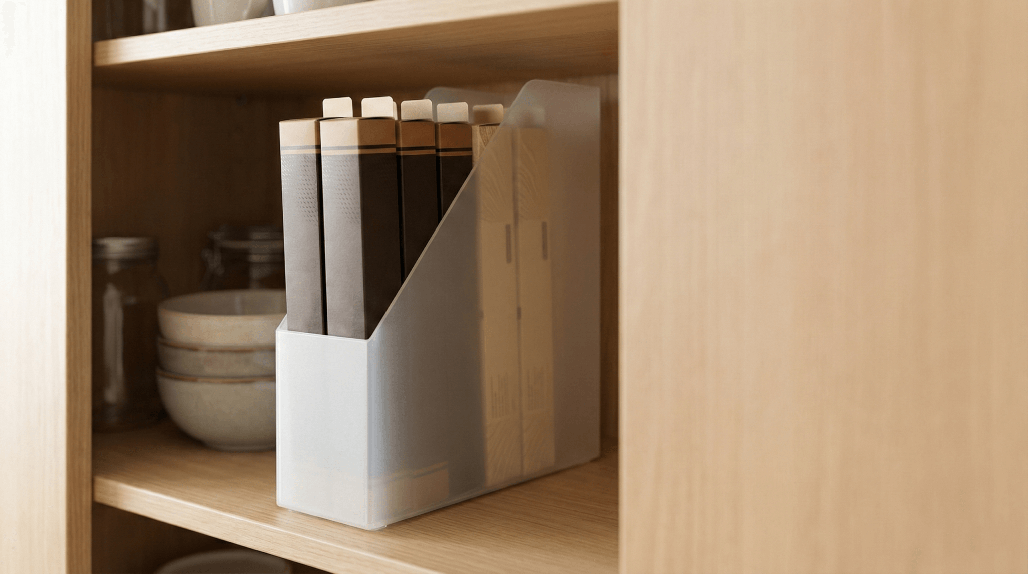 A4ファイルスタンドの設置例（参考写真）